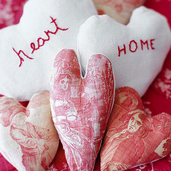 Embroidered heart sachets Embroidered heart sachets