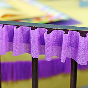 Crepe table ruffle