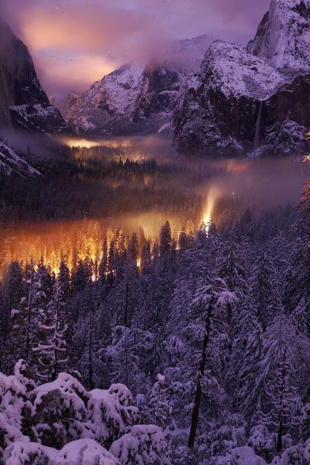 Yosemite valley at night Yosemite valley at night