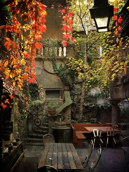 Colorful courtyard Colorful courtyard