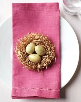 Easter nest table setting