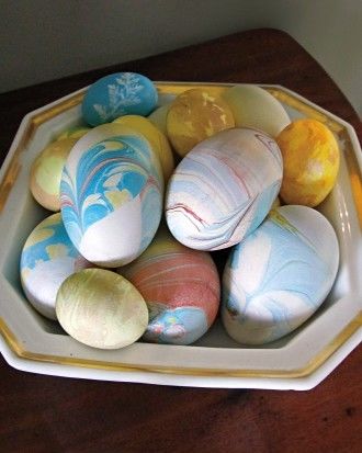 Marbleized eggs