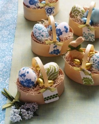 Paper napkin decoupage eggs