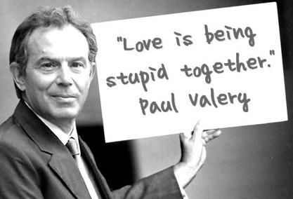 Love is being stupid together