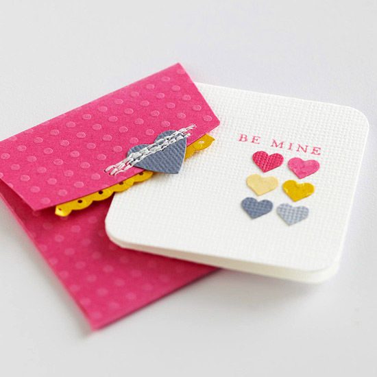 Punched heart cards