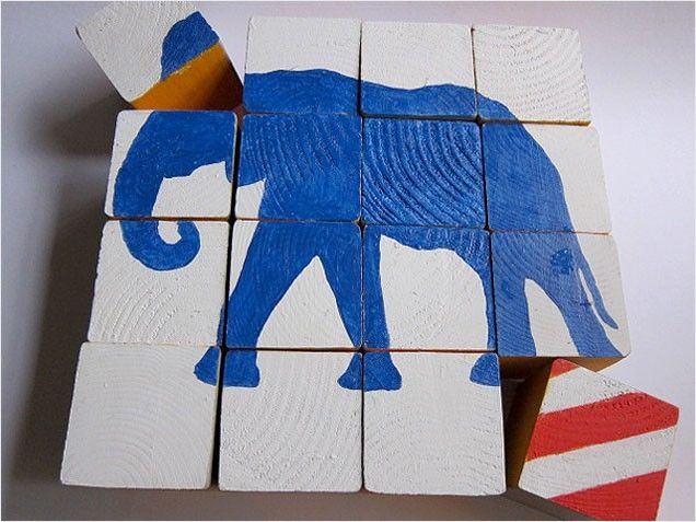 Wooden elephant block puzzle Wooden elephant block puzzle