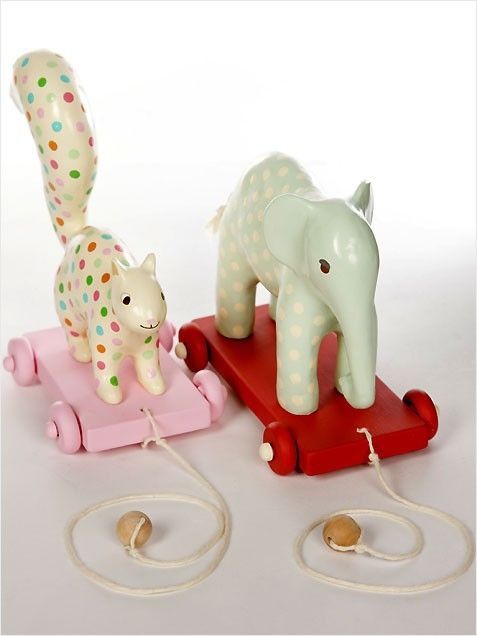 Papier mch pull toys
