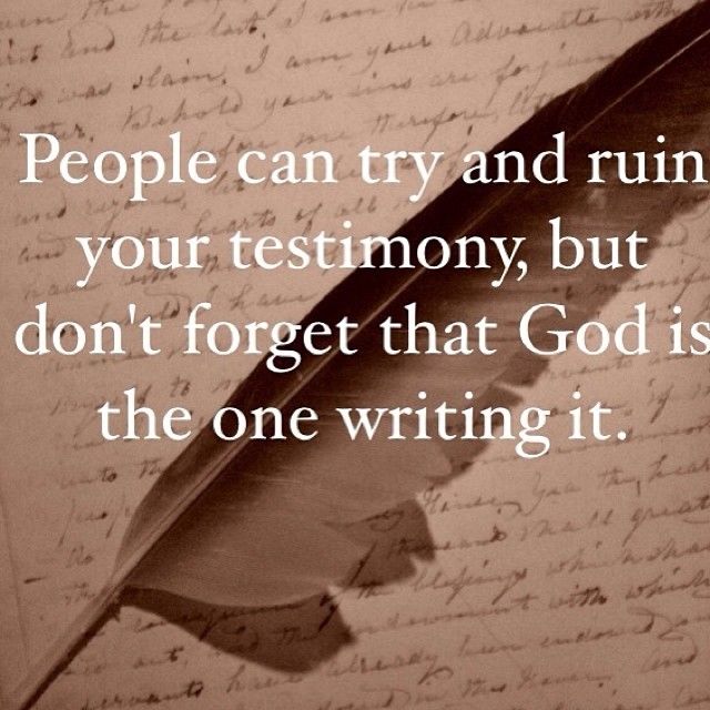 God is the one writing it