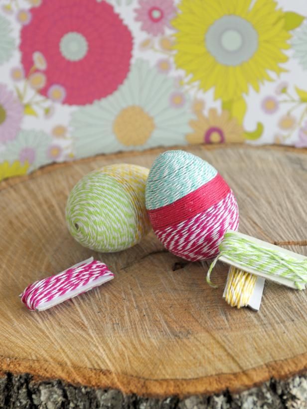 Thread wrapped eggs Thread wrapped eggs