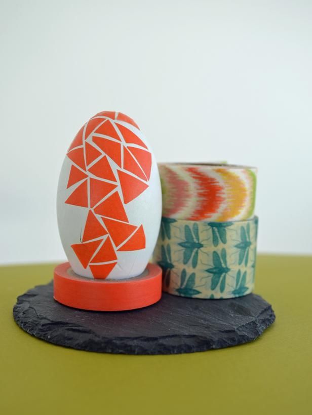 Washi taped eggs