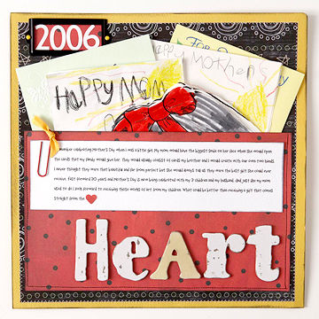 Gifts from the heart scrapbook page