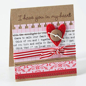 Love heart card Love heart card
