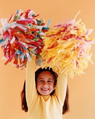Tissue paper pom poms