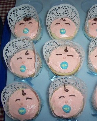 Baby face cupcakes Baby face cupcakes