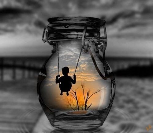 Kid swing in a jar Kid swing in a jar