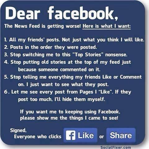 Dear Facebook Dear Facebook