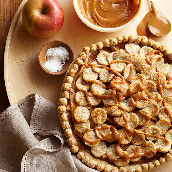 Salted caramel apple pie