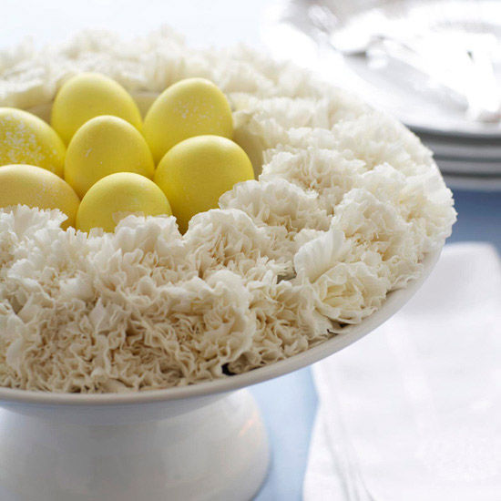 Eggs and carnations