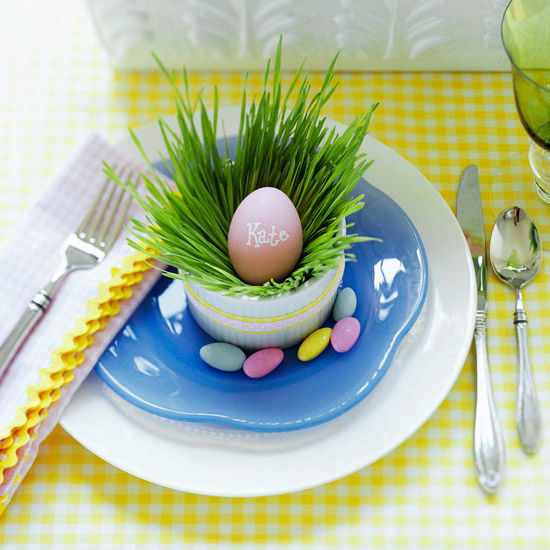 Easter table linens
