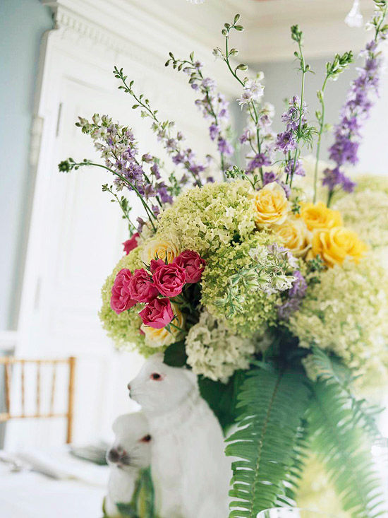 Spring flower centerpiece