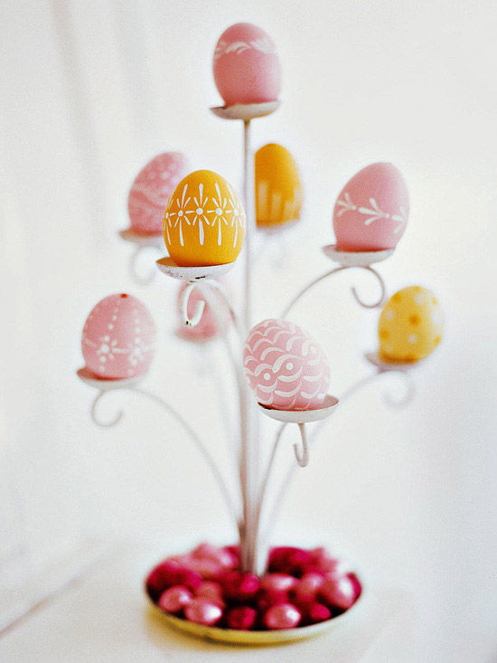 Candle holder egg tree