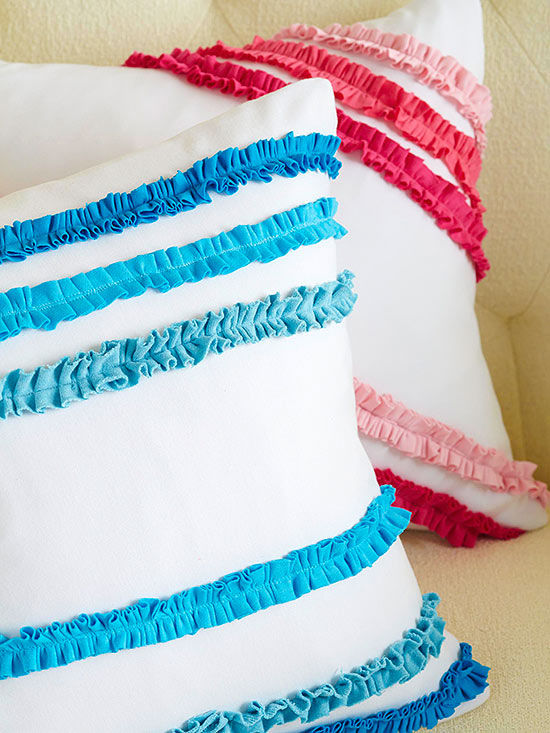 Ruffled pillows Ruffled pillows