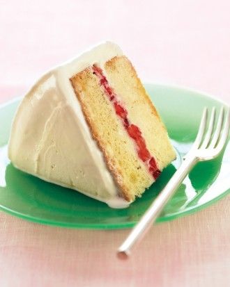 Inside out strawberry ice cream cake