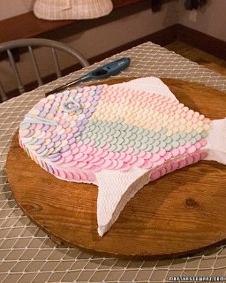 Rainbow fish cake Rainbow fish cake