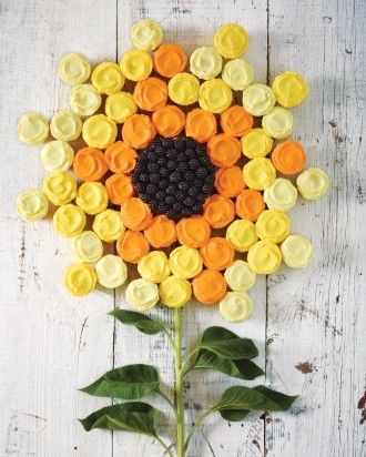 Sunflower cupcake cake