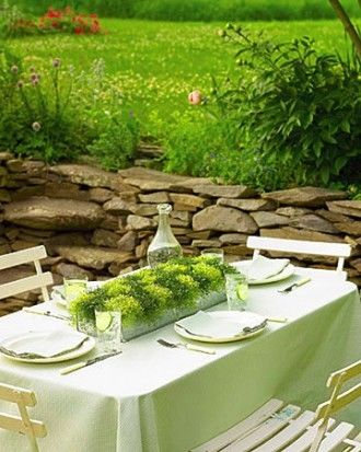 Checkered moss centerpiece Checkered moss centerpiece