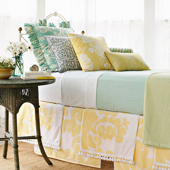 Easy no sew bed skirt