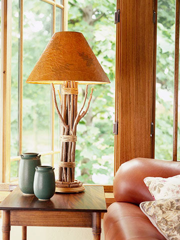 DIY Twig lamp