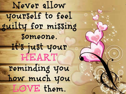 never allow yourself to feel guilty