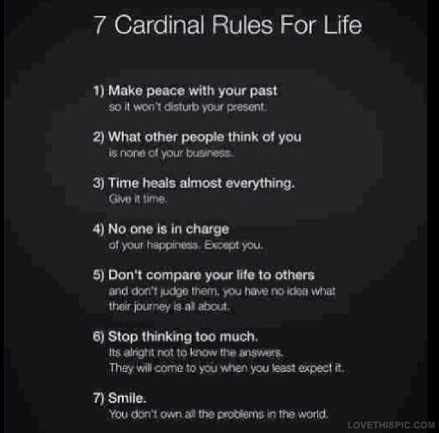 7 Rules For Life 7 Rules For Life