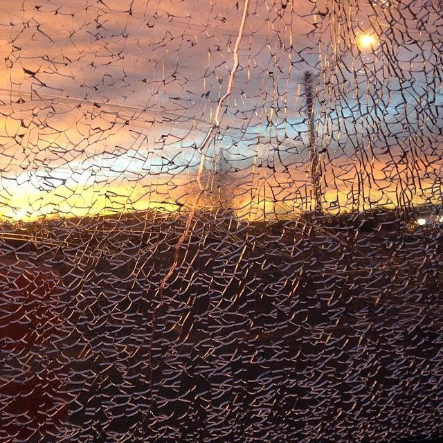 View through Cracks of a Car Window-Colorado