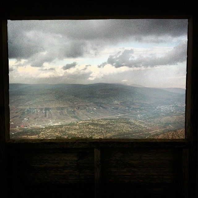 Hazy View of Farmland in Israel