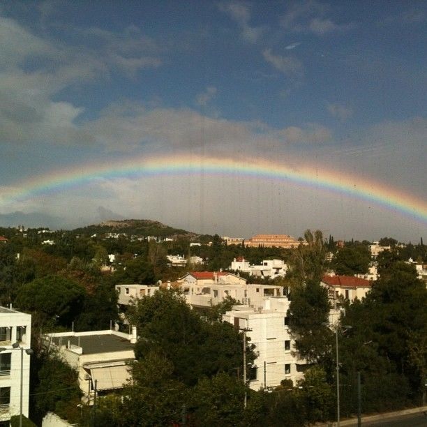 Rainbow in Athens, Greece