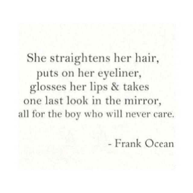 All for the boy who will never care All for the boy who will never care