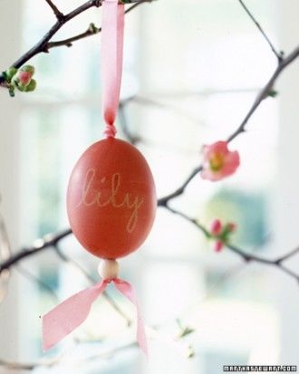 Beaded egg ornaments