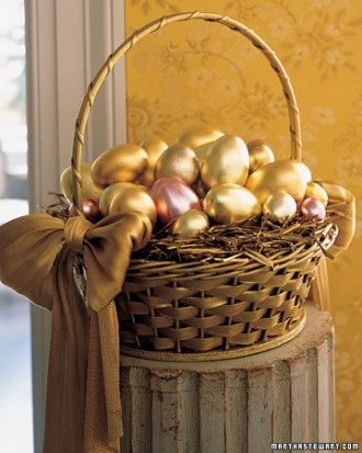 Golden easter basket