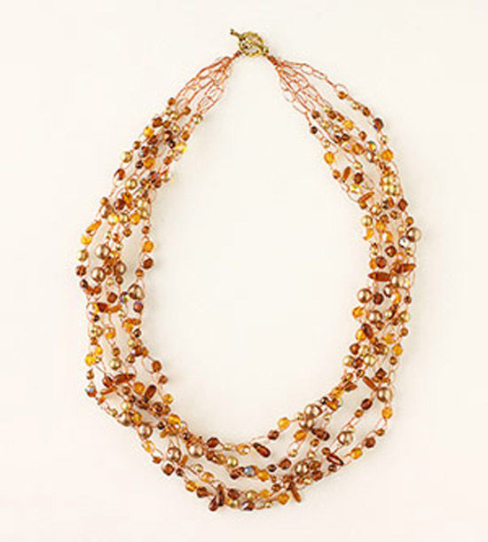 Crocheted wire necklace
