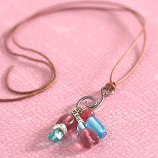 Beaded charm necklace