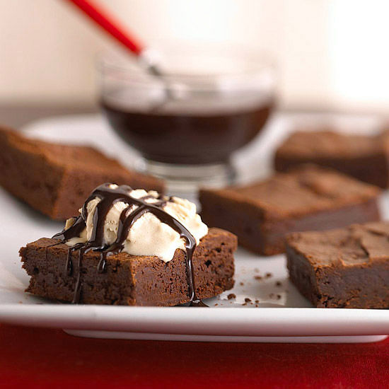 Dark chocolate brownies