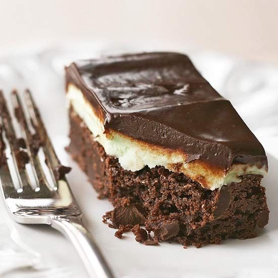Creme de menthe brownies