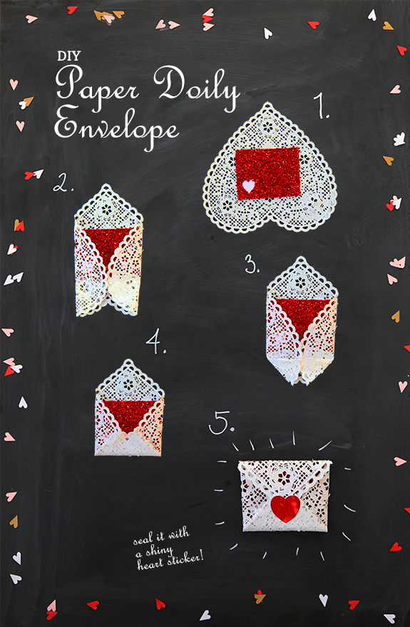 Paper doily envelope