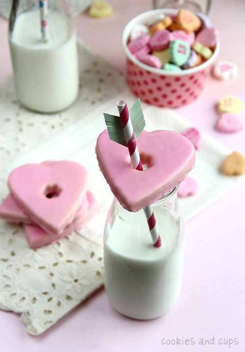 Heart cookie straw Heart cookie straw