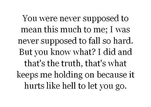 hurts to let you go