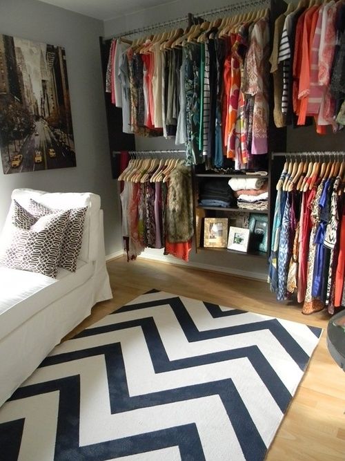 Chevron rug and closet Chevron rug and closet
