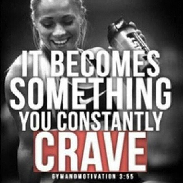 It becomes something you constantly crave