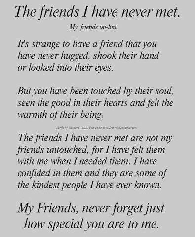 The friends I have never met The friends I have never met
